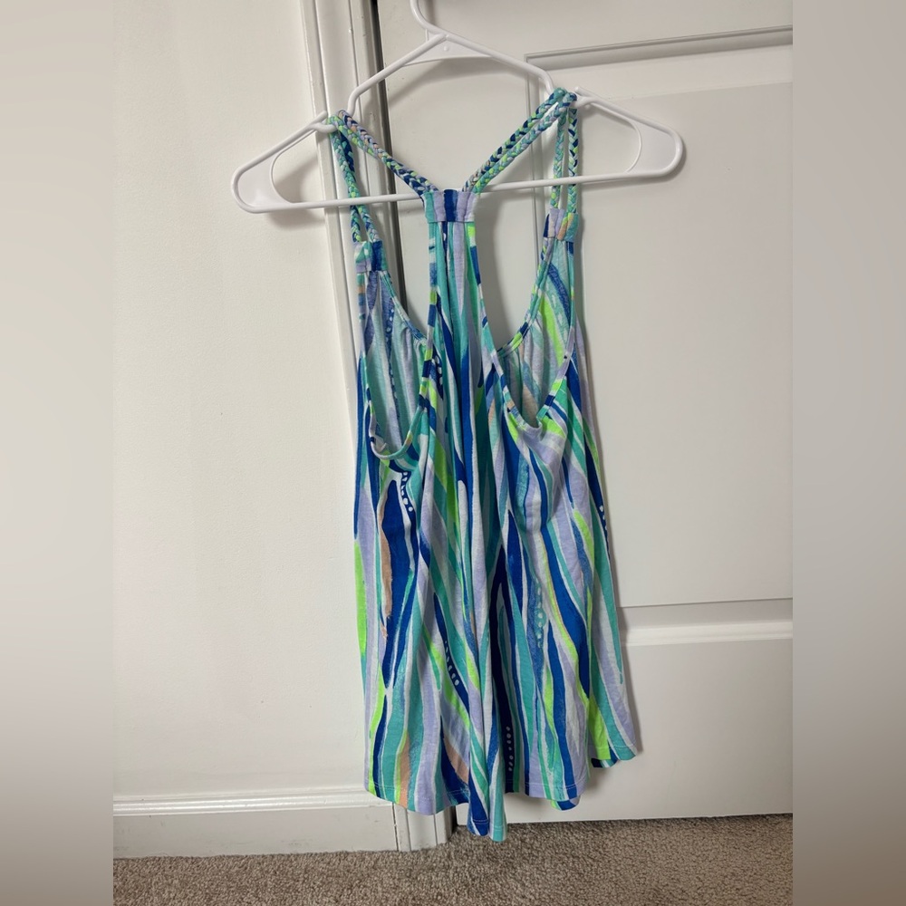 Lilly Pulitzer aleida cotton tank top racerback - Picture 5 of 7